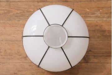 アンティーク照明　昭和初期　雪洞型　菊菱模様が和の雰囲気を高めるペンダントライト(吊り下げ照明)(R-038377)