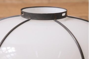 アンティーク照明　昭和初期　雪洞型　菊菱模様が和の雰囲気を高めるペンダントライト(吊り下げ照明)(R-038377)