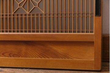 ラフジュ工房オリジナル　古建具リメイク　和の風情漂うテレビボード(ローボード、収納棚、戸棚)(R-038382)