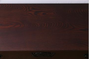 中古　岩谷堂箪笥　脚付きリメイク　天板栗材　堂々とした和の風格漂うチェスト(引き出し、和タンス)(R-038384)