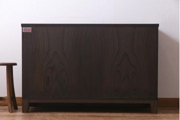 中古　岩谷堂箪笥　脚付きリメイク　天板栗材　堂々とした和の風格漂うチェスト(引き出し、和タンス)(R-038384)