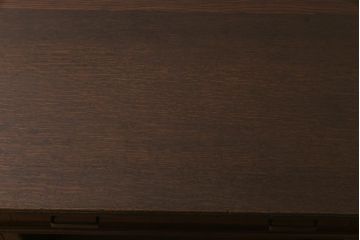 レトロ家具　昭和レトロ　ナラ材　モールガラス入り　ノスタルジックな空間を演出する両袖デスク(両袖机、在宅ワーク、在宅用ワークデスク)(R-038386)