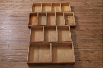 アンティーク家具　和製アンティーク　大正昭和初期　前面ケヤキ材　和の趣ただよう収納箪笥(時代箪笥、帳場箪笥、引き出し)(R-038387)