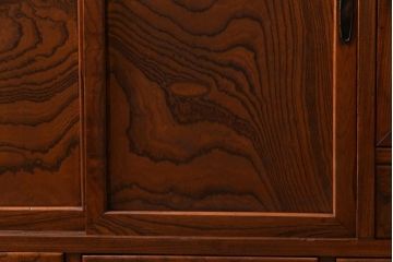 アンティーク家具　和製アンティーク　大正昭和初期　前面ケヤキ材　和の趣ただよう収納箪笥(時代箪笥、帳場箪笥、引き出し)(R-038387)