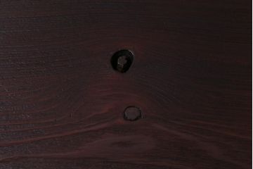 ビンテージ家具　和製ビンテージ　スギ材一枚板　木材の表情を楽しめる折り畳み式座卓(ちゃぶ台)(R-038389)
