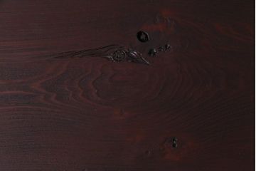 ビンテージ家具　和製ビンテージ　スギ材一枚板　木材の表情を楽しめる折り畳み式座卓(ちゃぶ台)(R-038389)