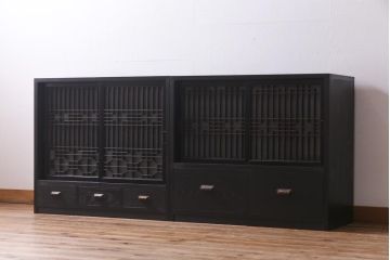 ビンテージ家具　和製ビンテージ　スギ材一枚板　木材の表情を楽しめる折り畳み式座卓(ちゃぶ台)(R-038389)