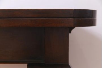 アンティーク家具　イギリスアンティーク　ウォールナット材　上品な佇まいのドローリーフテーブル(ダイニングテーブル、ドローリーフテーブル)(R-038391)