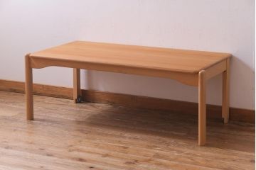 中古　飛騨産業　キツツキ　kids furniture　KF154TB　ビーチ材　キッズスタッキングテーブル(キャスター付きテーブル)(R-038392)