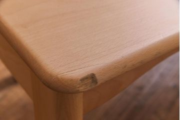 中古　飛騨産業　キツツキ　kids furniture　KF154TB　ビーチ材　キッズスタッキングテーブル(キャスター付きテーブル)(R-038392)