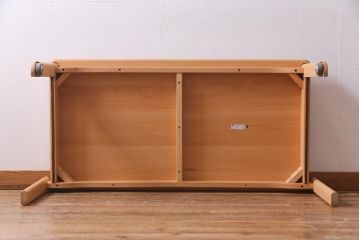 中古　飛騨産業　キツツキ　kids furniture　KF154TB　ビーチ材　キッズスタッキングテーブル(キャスター付きテーブル)(R-038392)