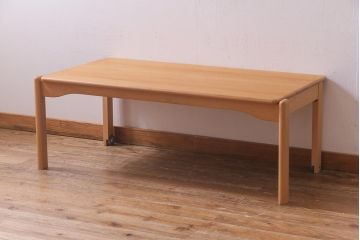 中古　飛騨産業　キツツキ　kids furniture　KF154TB　ビーチ材　キッズスタッキングテーブル(キャスター付きテーブル)(R-038393)