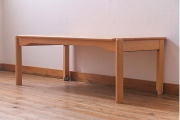 中古　飛騨産業　キツツキ　kids furniture　KF154TB　ビーチ材　キッズスタッキングテーブル(キャスター付きテーブル)(R-038393)