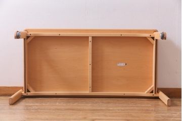 中古　飛騨産業　キツツキ　kids furniture　KF154TB　ビーチ材　キッズスタッキングテーブル(キャスター付きテーブル)(R-038393)