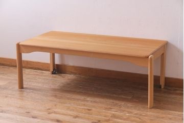 中古　飛騨産業　キツツキ　kids furniture　KF153TB　ビーチ材　キッズスタッキングテーブル(キャスター付きテーブル)(R-038395)