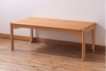 中古　飛騨産業　キツツキ　kids furniture　KF154TB　ビーチ材　キッズスタッキングテーブル(キャスター付きテーブル)(R-038396)