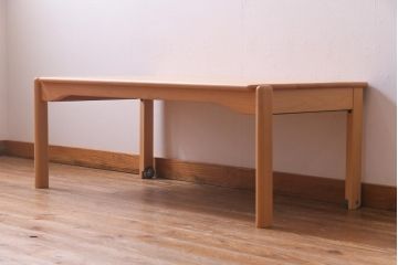 中古　飛騨産業　キツツキ　kids furniture　KF154TB　ビーチ材　キッズスタッキングテーブル(キャスター付きテーブル)(R-038397)