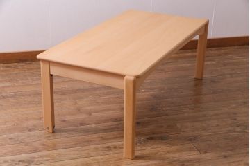 中古　飛騨産業　キツツキ　kids furniture　KF154TB　ビーチ材　キッズスタッキングテーブル(キャスター付きテーブル)(R-038398)