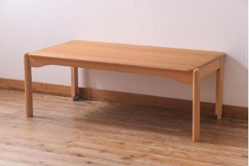 中古　飛騨産業　キツツキ　kids furniture　KF154TB　ビーチ材　キッズスタッキングテーブル(キャスター付きテーブル)(R-038398)