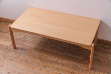 中古　飛騨産業　キツツキ　kids furniture　KF154TB　ビーチ材　キッズスタッキングテーブル(キャスター付きテーブル)(R-038398)