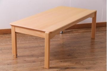 中古　飛騨産業　キツツキ　kids furniture　KF153TB　ビーチ材　キッズスタッキングテーブル(キャスター付きテーブル)(R-038399)
