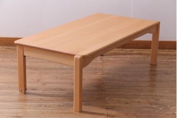 中古　飛騨産業　キツツキ　kids furniture　KF152TB　ビーチ材　キッズスタッキングテーブル(キャスター付きテーブル)(R-038401)
