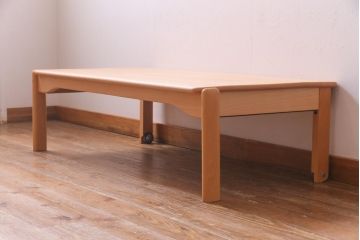 中古　飛騨産業　キツツキ　kids furniture　KF151TB　ビーチ材　キッズスタッキングテーブル(キャスター付きテーブル)(R-038402)