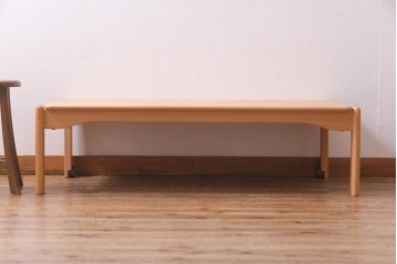 中古　飛騨産業　キツツキ　kids furniture　KF151TB　ビーチ材　キッズスタッキングテーブル(キャスター付きテーブル)(R-038405)