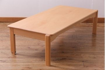 中古　飛騨産業　キツツキ　kids furniture　KF151TB　ビーチ材　キッズスタッキングテーブル(キャスター付きテーブル)(R-038405)