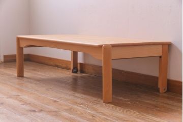 中古　飛騨産業　キツツキ　kids furniture　KF151TB　ビーチ材　キッズスタッキングテーブル(キャスター付きテーブル)(R-038405)