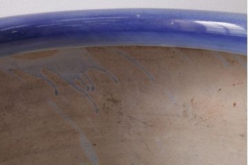 アンティーク雑貨　昭和初期　大輪の花が目を引く瀬戸火鉢(R-038408)