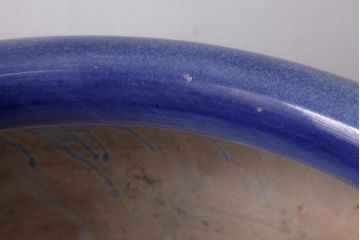 アンティーク雑貨　昭和初期　大輪の花が目を引く瀬戸火鉢(R-038408)