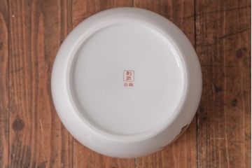 ノリタケ・則武(日陶)　レッドローズ　シックな乳白紅薔薇文火鉢(瀬戸火鉢)(R-038411)