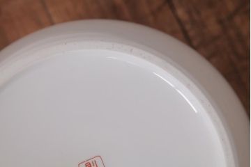 ノリタケ・則武(日陶)　レッドローズ　シックな乳白紅薔薇文火鉢(瀬戸火鉢)(R-038411)