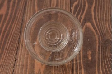 レトロ雑貨　昭和レトロ　蓋付き　おしゃれなディスプレイにおすすめなガラスビン(ガラス瓶、キャニスター)(R-038417)