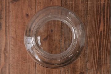 レトロ雑貨　昭和レトロ　蓋付き　おしゃれなディスプレイにおすすめなガラスビン(ガラス瓶、キャニスター)(R-038417)