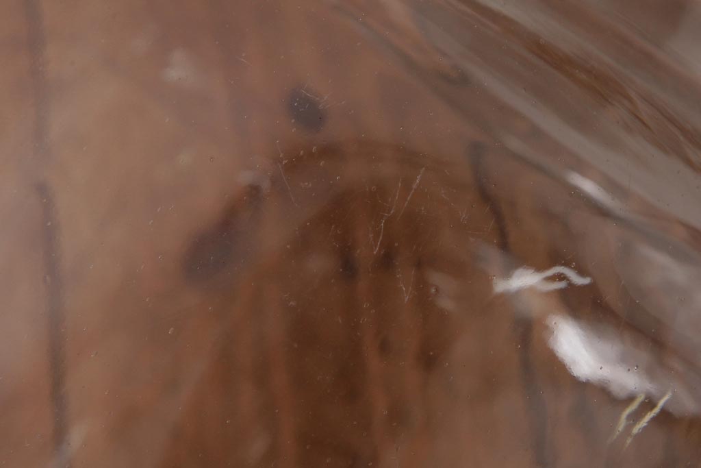 レトロ雑貨　昭和レトロ　蓋付き　おしゃれなディスプレイにおすすめなガラスビン(ガラス瓶、キャニスター)(R-038417)