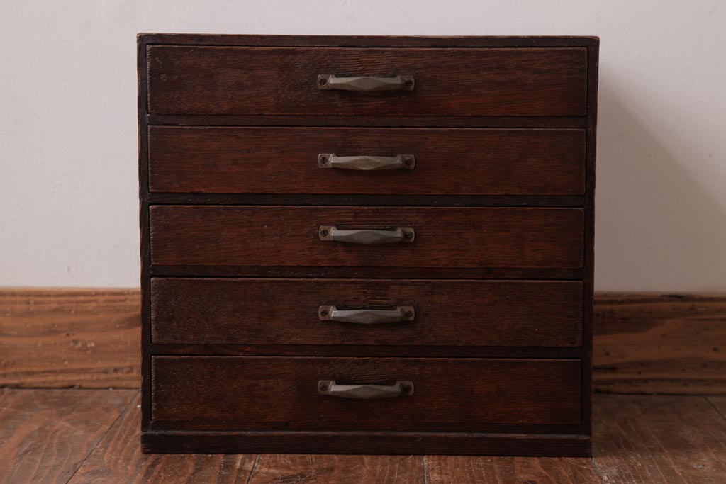 アンティーク家具　和製アンティーク　古い物ならではの風合いが魅力的な小引き出し(小物収納)(R-038418)