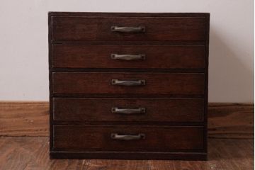 アンティーク家具　和製アンティーク　古い物ならではの風合いが魅力的な小引き出し(小物収納)(R-038418)