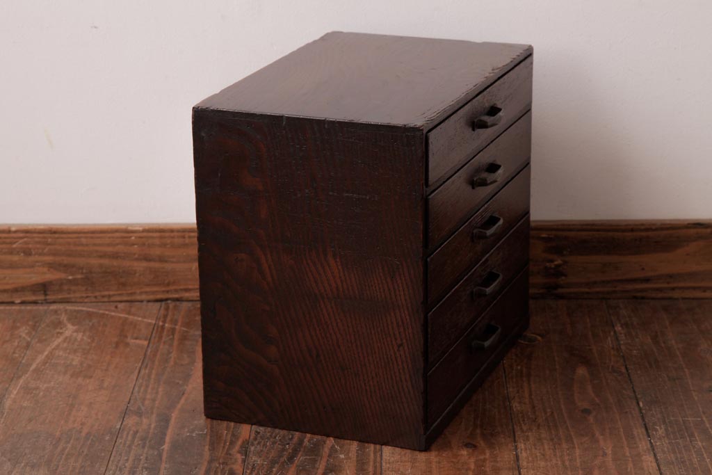 アンティーク家具　和製アンティーク　古い物ならではの風合いが魅力的な小引き出し(小物収納)(R-038418)