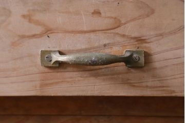 アンティーク家具　古材の風合いが楽しめるパタパタ扉付き収納棚(6段タイプ)(下駄箱)(R-038435)