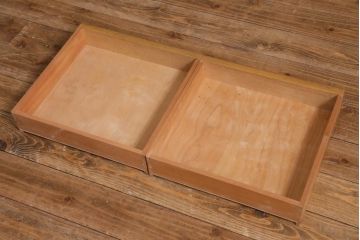 アンティーク家具　和製アンティーク　ナラ材　大正ロマン　上手物!象嵌が目を引く食器棚(収納棚、キャビネット)(R-038438)