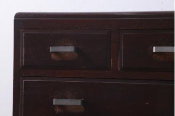 アンティーク家具　和製アンティーク　昭和中期　シンプルさが魅力のチェスト(洋服タンス、引き出し)(R-038440)