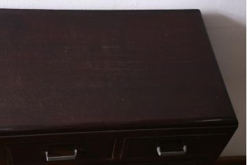 アンティーク家具　和製アンティーク　昭和中期　シンプルさが魅力のチェスト(洋服タンス、引き出し)(R-038440)