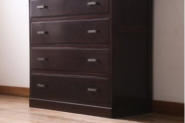 アンティーク家具　和製アンティーク　昭和中期　シンプルさが魅力のチェスト(洋服タンス、引き出し)(R-038440)