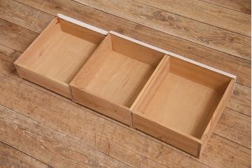 アンティーク家具　昭和中期　ペイント　モールガラス　レトロで可愛らしい雰囲気が魅力の本箱(ブックケース、収納棚、キャビネット)(R-038441)