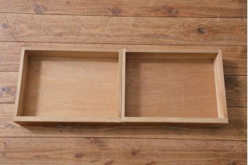 【簡易リペア限定品】レトロ家具　昭和レトロ　ダイヤガラス入り　古い木の落ち着いた雰囲気が魅力のブックケース(本棚、本箱)(R-038442)