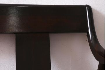 ビンテージ家具　松本民芸家具　#301型曲肘布張イス　シックな雰囲気が魅力の3人掛けソファ(3Pソファ)(R-038443)