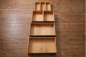 中古　松本民芸家具　収納力たっぷり!シックな佇まいのライティングビューロー(簿記机、在宅ワーク、在宅用ワークデスク)(R-038447)