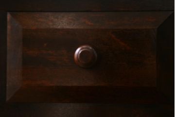 中古　松本民芸家具　収納力たっぷり!シックな佇まいのライティングビューロー(簿記机、在宅ワーク、在宅用ワークデスク)(R-038447)